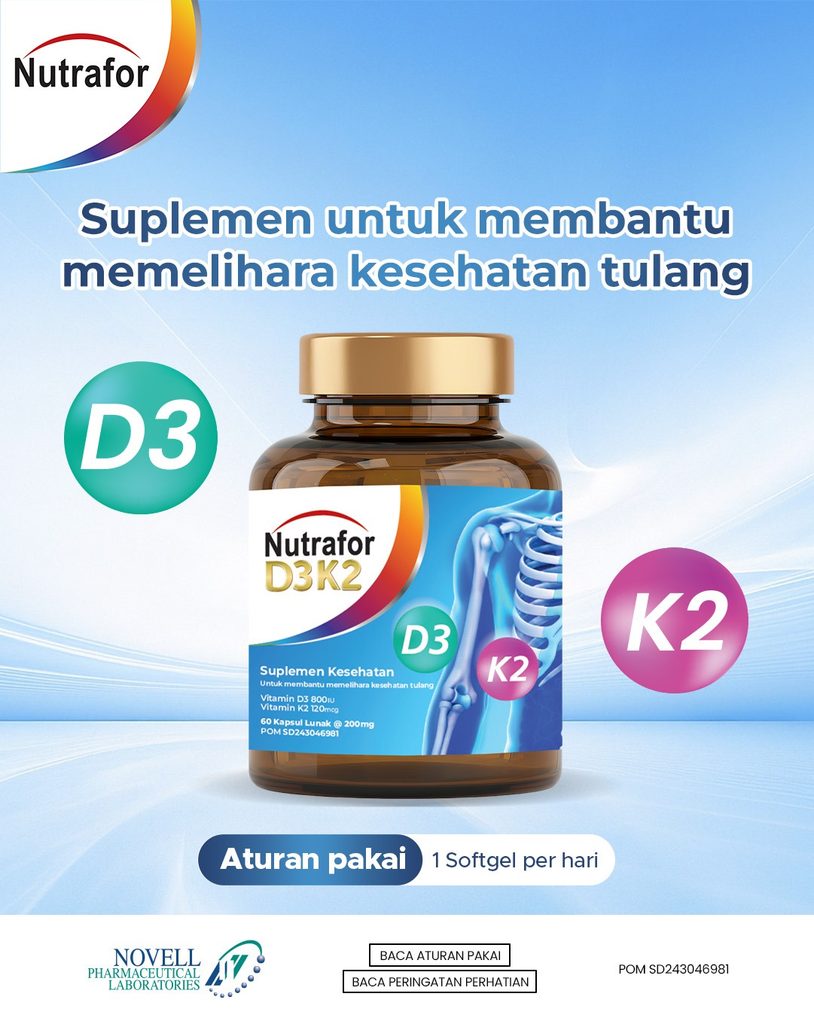 Vitamin D3 dan K2 : Kombinasi Nutrisi untuk Mendukung Pondasi Tulang yang Kuat d3k2